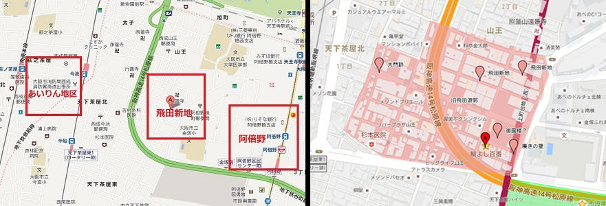 飛田新地の場所